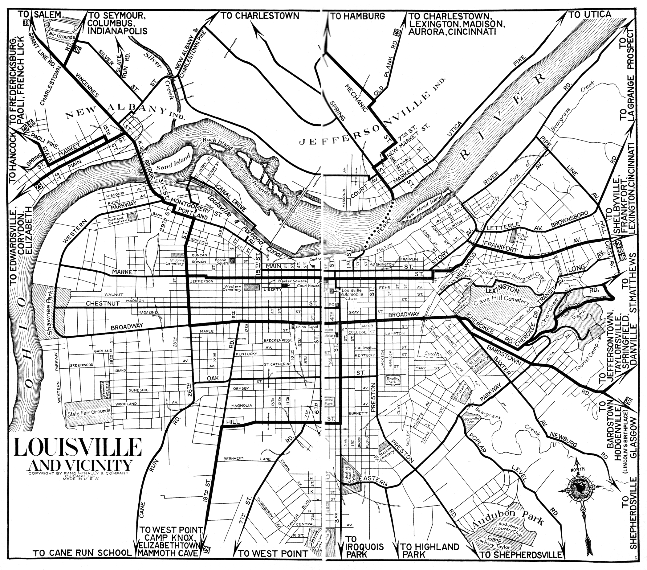 Burlington Kentucky City Map Founded 1799 University of Louisville