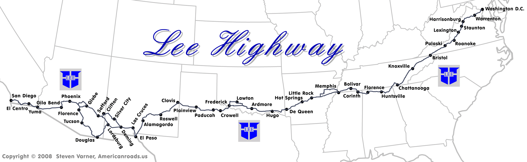 Lee Highway Route Map